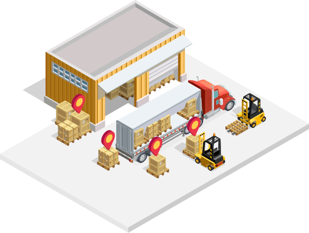 3D model of a smart building with various sensors and devices labeled